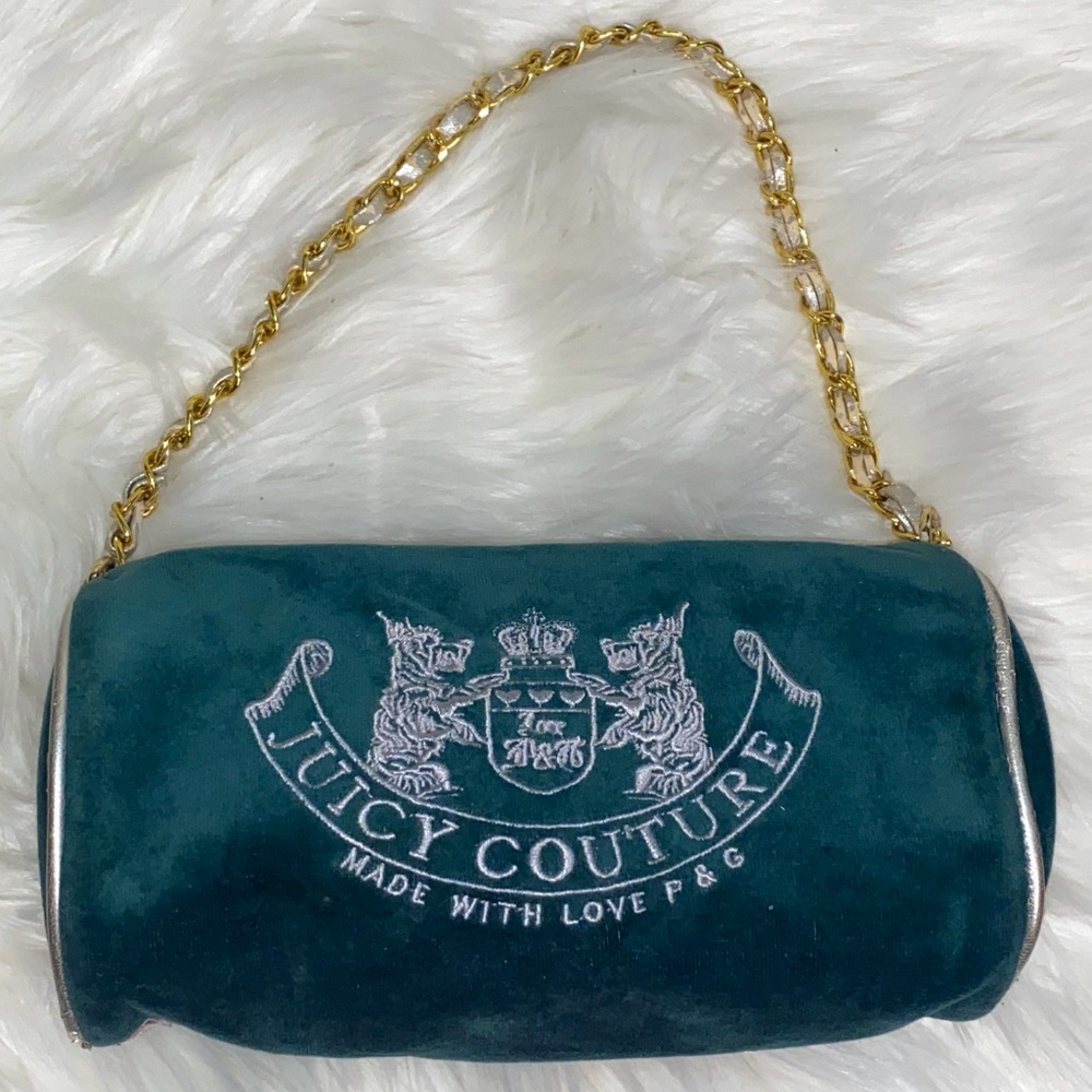 Juicy Couture Green Velour purse